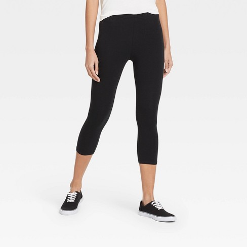 Women's Cotton Capri Leggings - Xhilaration™ Black Xl : Target