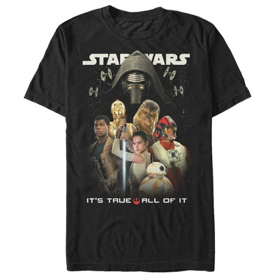 Men's Star Wars The Force Awakens It's True All Of It T-shirt - Black ...