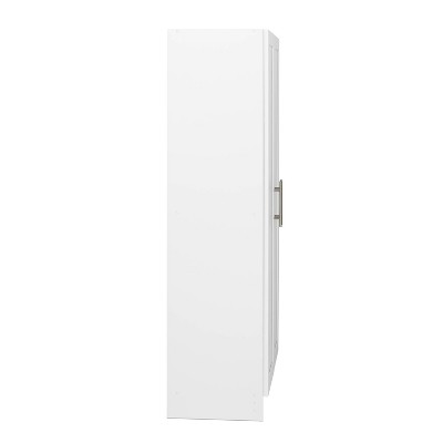 White Tall Utility Storage Cabinet with Adjustable Shelves