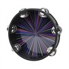 Polyester Drum Skin + Solid Wood 8-inch Double-row Colorful Tambourine Hand-rolled Hand Drum Percussion Instrument golden square - 4 of 4