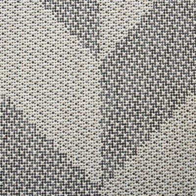 Black and Gray Geometric Synthetic Indoor/Outdoor Rug