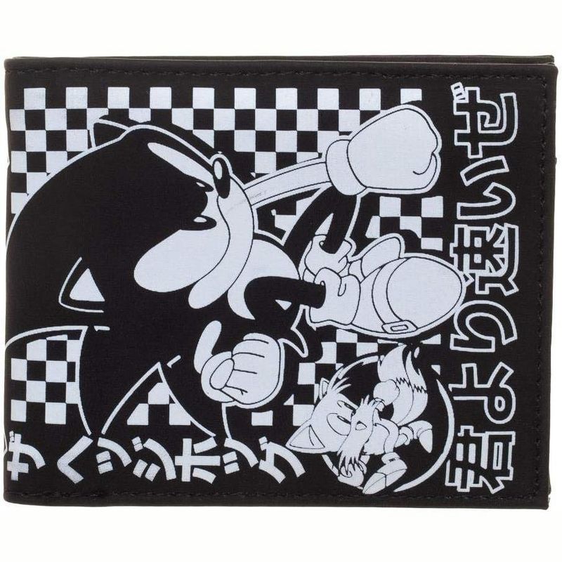 Sonic The Hedgehog And Tails Bi-Fold Bifold Wallet Black, 1 of 4
