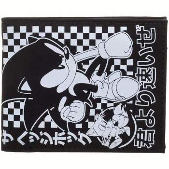 Sonic The Hedgehog And Tails Bi-Fold Bifold Wallet Black