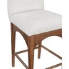 Meridian Furniture,Waldorf Cream Chenille Fabric Stool - 4 of 4