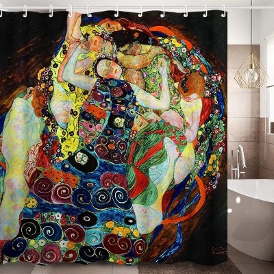 LunaLulinlk Shower Curtain Set with Hooks,Virgins by Gustav Klimt