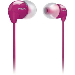 PHILIPS Wired Earbuds with Microphone- Noise-Isolating Tips, Clear sound, 3.5mm Jack - Black - 1 of 4