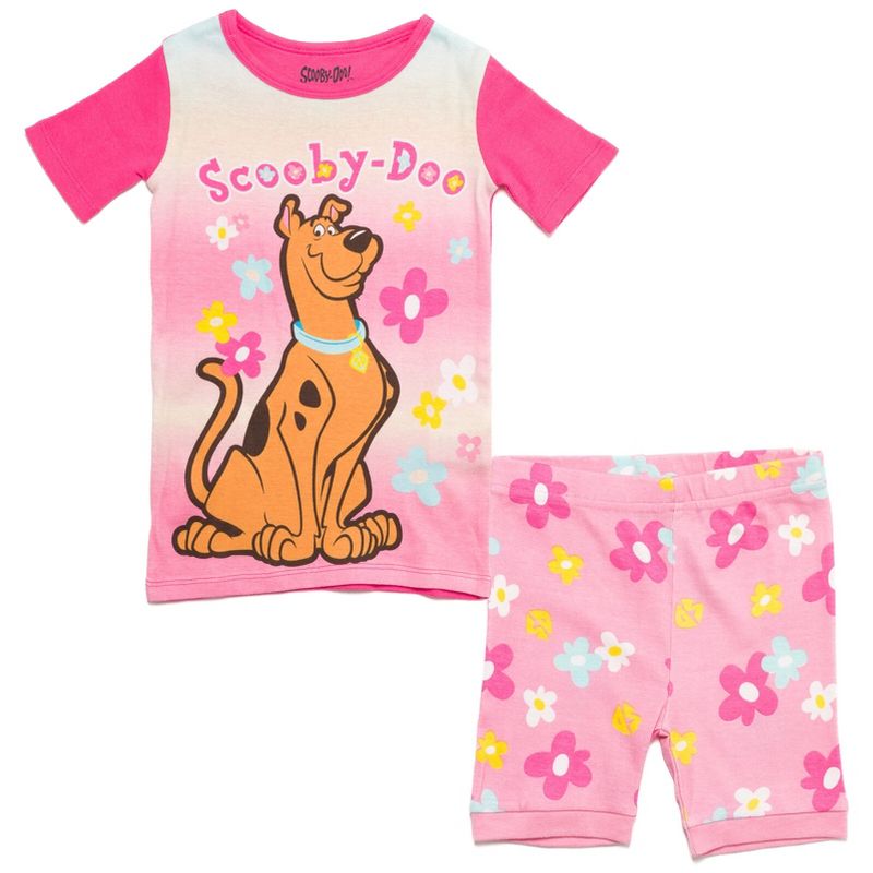 Scooby-Doo Scooby Doo Girls Pullover Pajama Shirt and Shorts Sleep Set Little Kid to Big Kid , 1 of 7