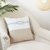 Saro Lifestyle Knotwork Whimsy Down Filled Throw Pillow, Beige, 18"x18" - 3 of 3