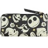 Disney Nightmare Before Christmas Jack Skellington Zero Oogie Boogie Full Zip Wallet Black - 2 of 4
