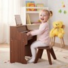 Costway 25 Keys Digital Piano with Music Stand Stool Lighted Keys Teaching Mode for 3+ Kids Black/Pink/Brown - 2 of 4
