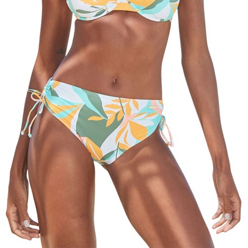 LASCANA Women's Pattern Mid Rise Bikini Bottom Abstract - image 1 of 4