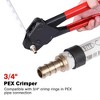 Yescom 3/4" Pex Crimping Tool Crimper with Go/no Go Gauge for Copper Ring Plumping Crimps - Red - 2 of 4
