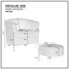 NicBex Oversized Accent Chair with Ottoman,Corduroy Sofa Chair with Plywood Frame,Modern Chair and Ottoman Sets for Bedroom,Reading Room - 3 of 4