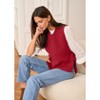 Sweater Vest for Women Crew Neck Side Tie Sweater Vest 2025 Trendy Vest Side Slit Tank Tops Rib Knit Sweater Strappy Tops - 3 of 4