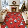 COZONY Washable Christmas Tree Motif Low Pile Area Rug for Living Room Bedroom Dining Room - 4 of 4