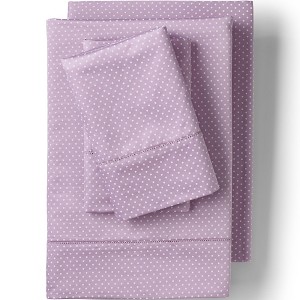 Lands' End 700 Thread Count Luxe Sateen Cotton No Iron Bed Sheet Set - 1 of 2