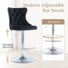 QingMoon Swivel Bar Stools Set of 2, Adjustable Barstools, Velvet Tufted Counter Height Chairs with Nailhead Trim for Kitchen Island, Home Pub - 2 of 4