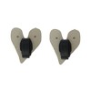 Unique Bargains Fashionable Heart Shoelace Charms Silver Tone 1 Pair - 4 of 4