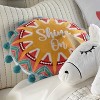 Monique Round Shine On Kids' Pillow - Homthreads: Modern Cotton Throw Pillow, 16" Round, Removable Cover, Indoor Use - 2 of 4