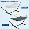 2-Person Hammock with Iron Stand - 475Lb Capacity, Portable, Polyester Net & Cotton Cushion for Garden & Camping - 4 of 4