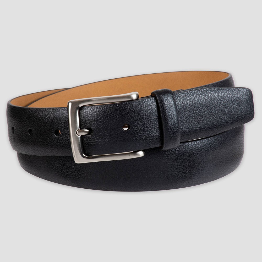 Men's Feather Edge Pebble Belt - Goodfellow & Co Black L