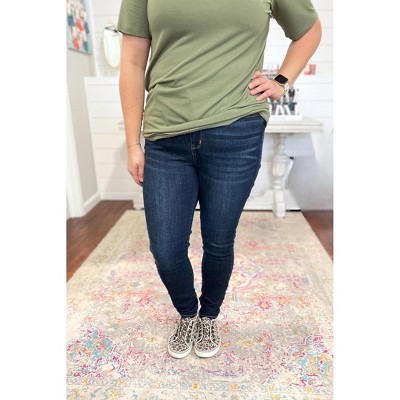 Women's Hi-Waist Dark Wash Skinny Jeans - Judy Blue