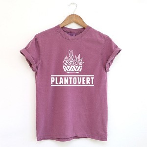 Simply Sage Market Women's Plantrovert Short Sleeve Garment Dyed Tee - 1 of 4