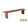 Taran Designs,Oren 60" Live Edge Solid Wood Dining Bench - 4 of 4