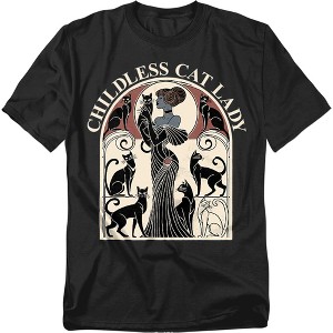 Men's Childless Cat Lady T-Shirt - 1 of 4