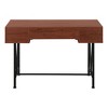 PAGED 47" L Computer Desk, Simple Modern Home Office Desk with 3 Storage Drawers and V-Shaped Metal Base for Study, Office - 4 of 4