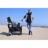 Gulches Dual-Purpose Heavy-Duty Beach Wagon & Compact Utility Cart - All-Terrain, Black & Orange, 500lb & 225lb Capacity - 2 of 4