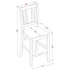 East West Furniture,Buckland Counter Height Chair for dining room with Wood Seat in Black Finish, Set of 2 - 3 of 3