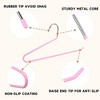 BP4U Open-Ended Metal Pants Hangers, Non-Slip Heavy-Duty Steel Hangers for Jeans, Trousers, Scarves & Bath Towels - 3 of 4