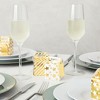 Juvale 36-Pack Mini Gold Gift Boxes - Tiny 2x2x2 Favor Boxes for Wedding, Birthday, Treats, with Tags and String (3 Patterns) - 3 of 4