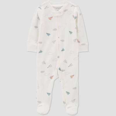 Carter's Just One You® Baby Boys' Planes Footed Pajama - Ivory Newborn