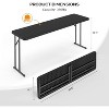 VINGLI 5 FT Narrow Folding Table,Premium Quality HDPE Material and Sturdy Metal Frame, Perfect for Party, Home Work, Black - 3 of 4
