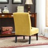 Roundhill Furniture Pisano chenille Fabric Armless Contemporary Accent Chair with Matching Kidney Pillow, Yellow - 4 of 4