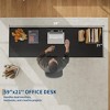 Antique White Farmhouse Office Desk (59") with Embossed Top–4 Drawers & Storage Cabinet, Wooden Teacher Desk for Home Office,Bedroom, or Study - 3 of 4