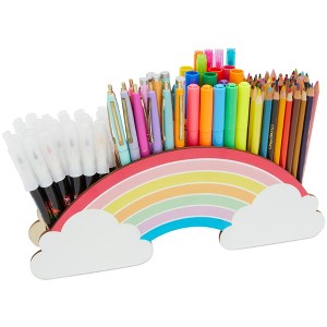 Paper Junkie Rainbow Desk Pencil Holder for School Office Supplies (12.6 x 5.04 x 2.32 In) - 1 of 4