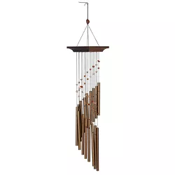 Woodstock Chimes Signature Collection, Woodstock Mystic Spiral, 22'' Amber Bronze Wind Chime MSA