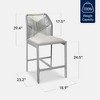 Best Choice Products Set of 2 Indoor Outdoor Counter Height Barstools w/ All-Weather Rope & Aluminum - 2 of 4