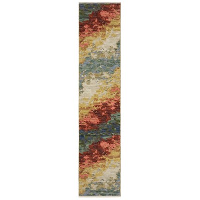 Oriental Weavers Soleri SOL04 Beige/ Multi Indoor Area Rug - 2'6" x 12'