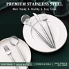 Itopfox 40-Piece Silverware Set for 8 Stainless Steel Flatware Cutlery Set with Knife Spoon & Fork Kitchen Utensils for Home Hotel Wedding Restaurant - 4 of 4