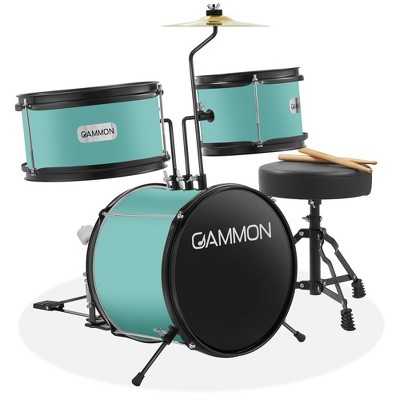 Conjunto de bateria júnior de 3 peças Gammon - TealConjunto de bateria júnior de 3 peças Gammon - Teal  