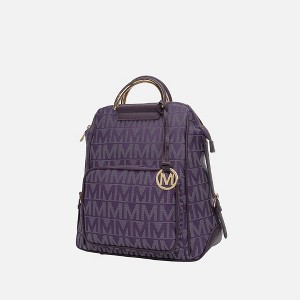 MKF Collection Cora Milan M Signature Trendy Travel Backpack by Mia K- Purple - 1 of 4