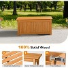 VINGLI Outdoor Wood Bench with Planter Boxes, 2-in-1 All-Weather Porch Bench Seat ＆ Open-Ended Raised Garden Bed, for Balcony Patio (Rectangle) - 4 of 4