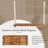 Gulches Patio Swings: Hanging Porch Swing Bench with Cushions, 10.8ft Ropes, Natural/ White/Black/Brown/Gray Finish - 4 of 4