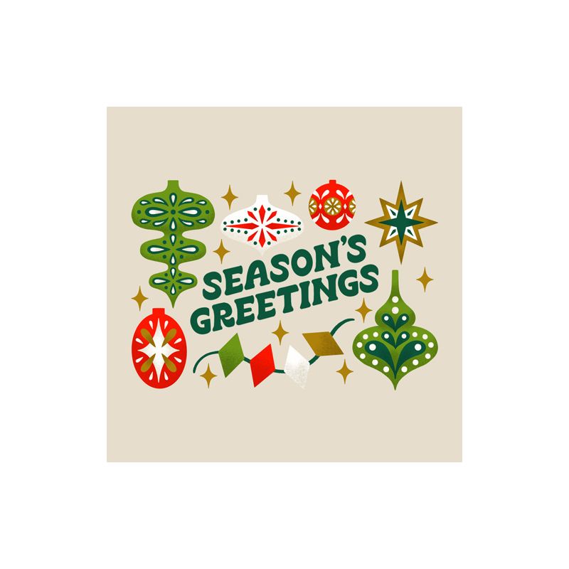 Jessica Molina Seasons Greetings Vintage Ornaments Shower Curtain - Deny Designs, 3 of 4