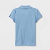 Toddler Girls' Short Sleeve Interlock Uniform Polo Shirt - Cat & Jack™ Light Blue - image 2 of 3