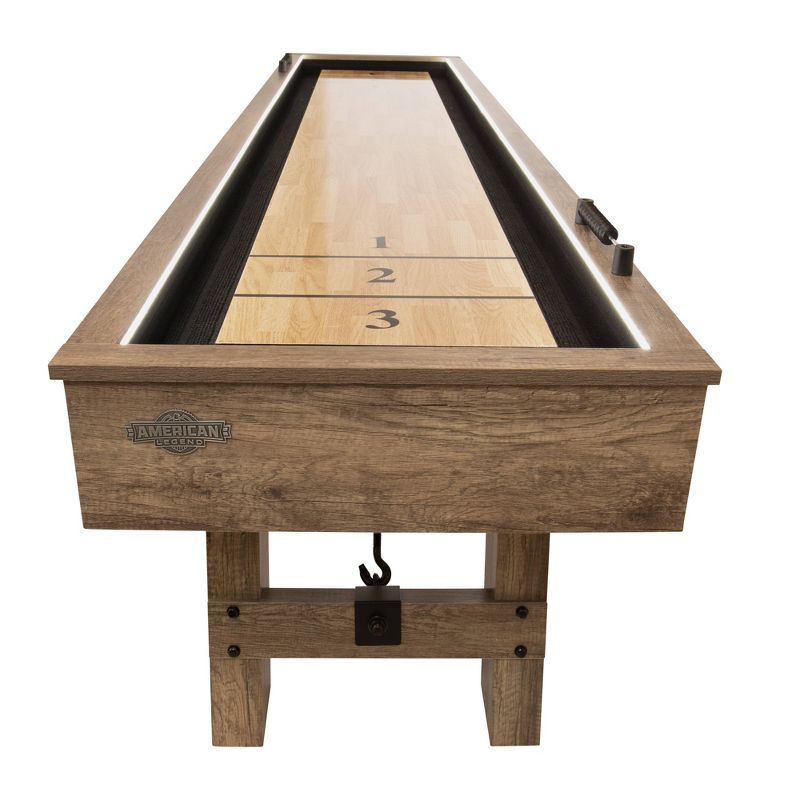 American Legend 9&#39; Brookdale Light Up Shuffleboard with Bowling, 3 of 12
